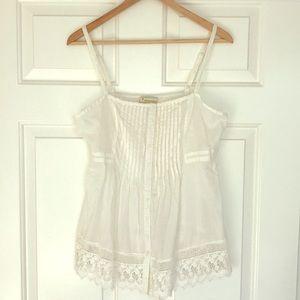 Forever 21 White Lace Trim Camisole